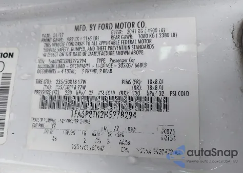 2017 Ford Mustang Ecoboost z USA, uszkodzony, nr VIN 1FA6P8TH2H5278294